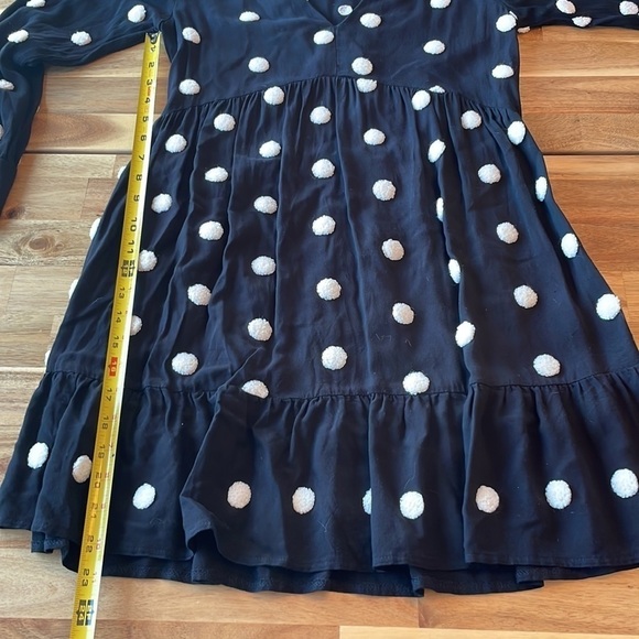 Zara Polka Dot Long Sleeve Midi Dress size XS - Picture 6 of 6